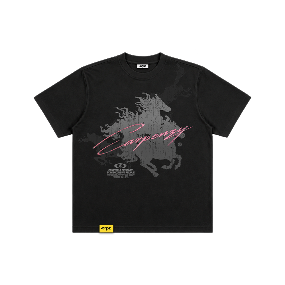 Horse Black Tee Black